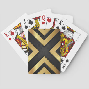 Gold Metallic Arrow Playing Cards