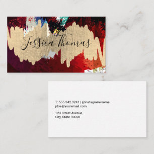 Gold Metallic Art Brushed Business Card