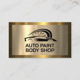 Gold Metallic   Auto Logo Business Card