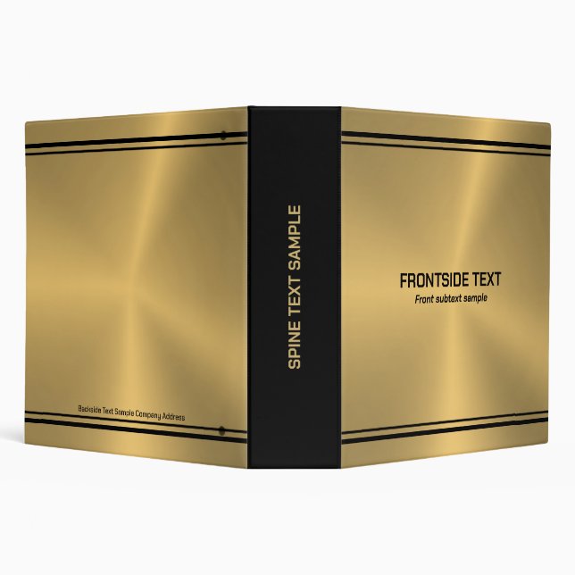 Gold metallic Background black accent Binder (Background)