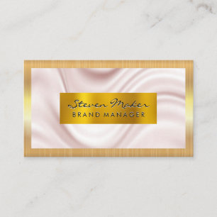 Gold Metallic Border   Silk Drapery Business Card