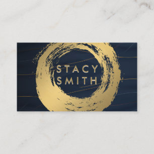 Gold Metallic Brushed Abstract Background Business Card