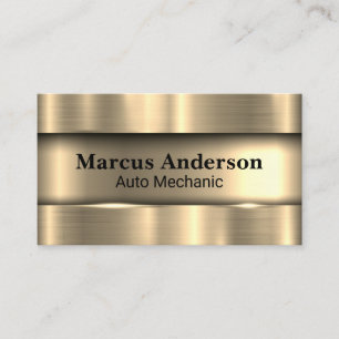 Gold Metallic Brushed Background Business Card