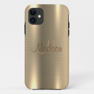 Gold Metallic Chic Elegant Chic Personalize iPhone 11 Case