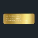 Gold Metallic Custom Return Address Labels<br><div class="desc">Gold Metallic Custom Return Address Labels. These add a modern touch and calligraphy element to every use.</div>