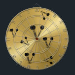 Gold Metallic Dart Board<br><div class="desc">Gold Metallic Dart Board</div>