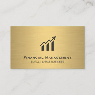 Gold Metallic   Executive Financial Manager Business Card