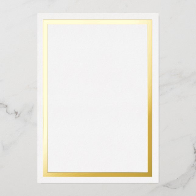 Gold Metallic Foil Border Cards (Front)
