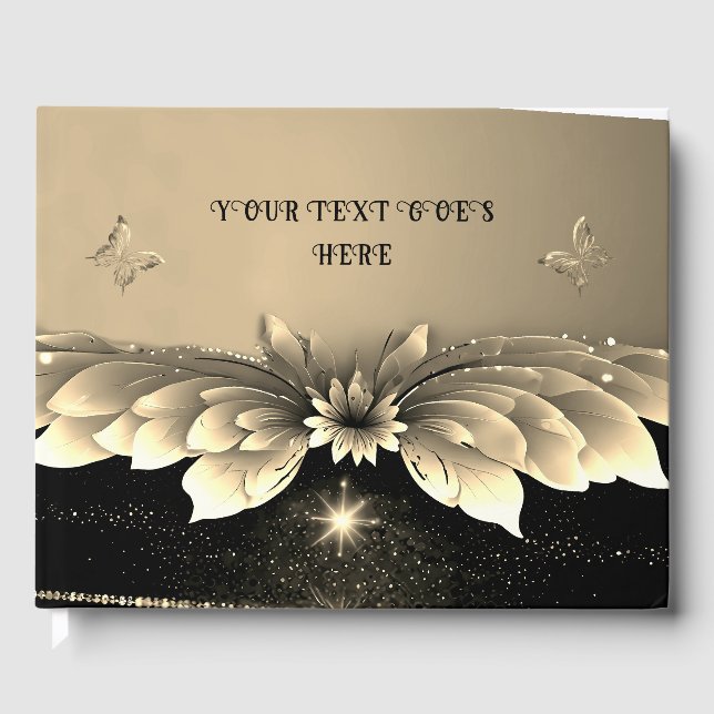 Gold Metallic  Guest Book (Front)