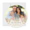 Gold Metallic Holly Berry Holiday Photo Flat Card
