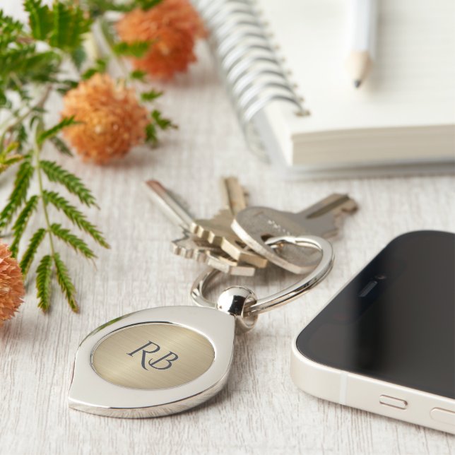 Gold Metallic  Keychain (Side)