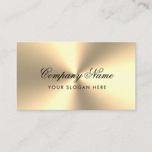 Gold metallic luxury business card template (Front)