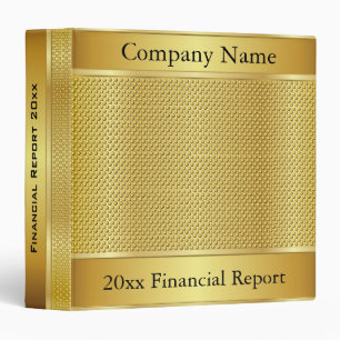 Gold Metallic Metal Mesh Company Style Binder