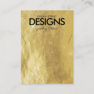 Gold Metallic Paint Necklace Display Card