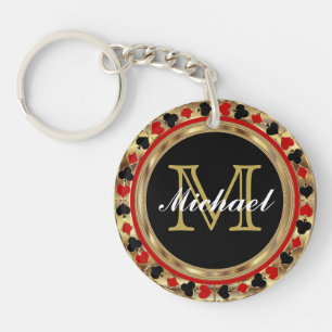 Gold Metallic Poker Design   Monogramme