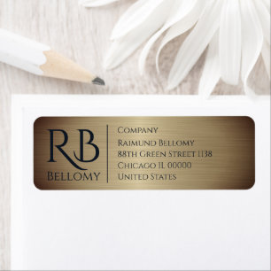 Gold Metallic Return Address Label
