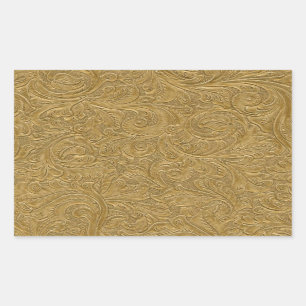 Gold metallic swirls pattern sticker