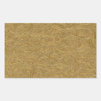 Gold metallic swirls pattern sticker