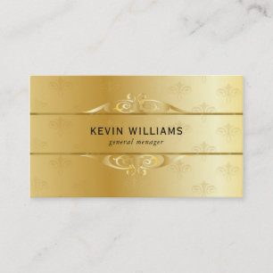Gold Metallic Texture Print Business Card