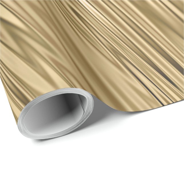 Gold Metallic Textured Look   Wrapping Paper (Roll Corner)