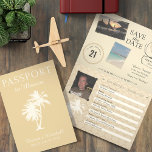 Gold Mexico 21ST Birthday Passport Invitation<br><div class="desc">A fun 21ST Birthday Gift Surprise or Birthday Party Celebration! Do you need a fun way to give a trip as a gift! Send a passport with all the information. I've included two photos I took on a vacation I had so you can keep those photos or add your own....</div>