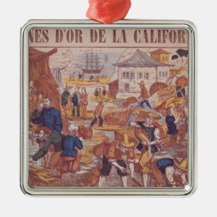 Gold Mines of California Metal Ornament