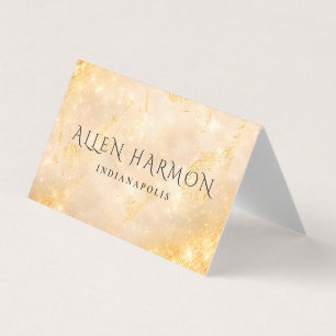 Gold Minimal Custom Family Name   5-Minute Edit Business Card