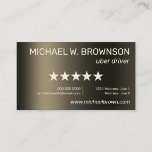 Gold Minimal Driver Business Card