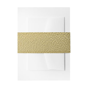 Gold minimal wedding  invitation belly band