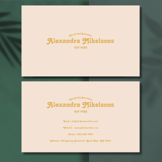 Gold Minimalist Modern Professional Business Card