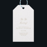 Gold Minimalist Sip Sip Hooray Bridal Shower  Gift Tags<br><div class="desc">These gold minimalist sip sip hooray bridal shower gift tags are perfect for a modern wedding shower. The simple and elegant design features classic and fancy script typography in gold.</div>