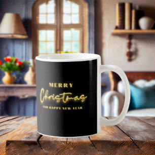 Gold Minimaliste Joyeux café de Noël Mug