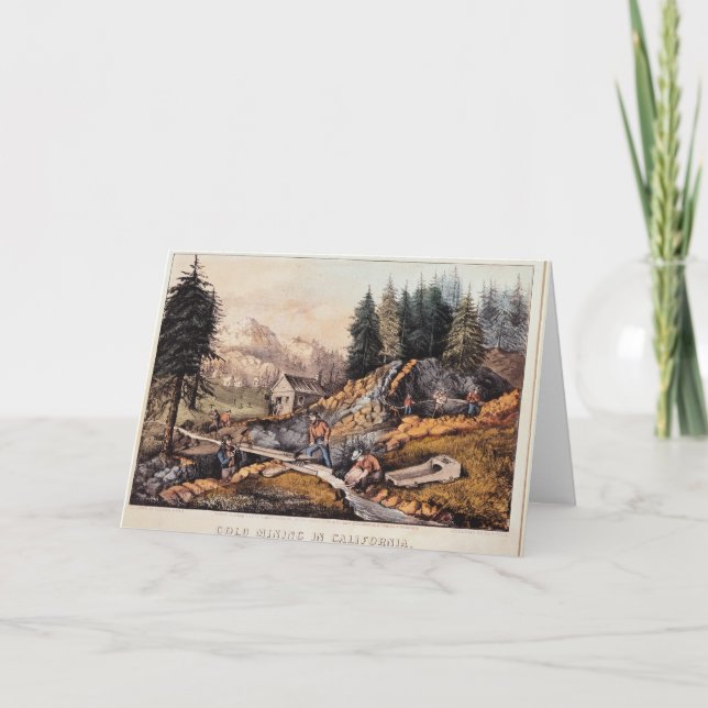 Gold Mining in California Card (Front)