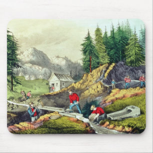 Gold Mining in California Mouse Pad