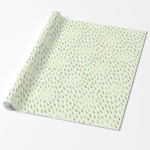 Gold Mint Abstract Wrapping Paper