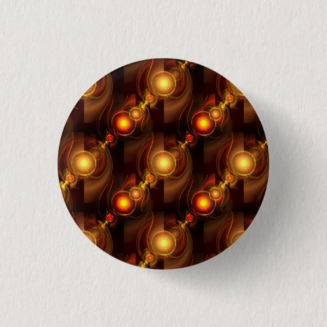 Gold Modern Boho Elegant Abstract Art Pattern #501 1 Inch Round Button (Front)