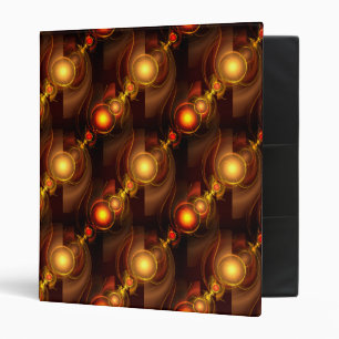 Gold Modern Boho Elegant Abstract Art Pattern #501 Binder