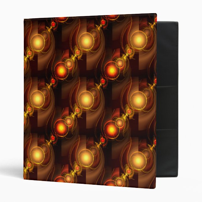 Gold Modern Boho Elegant Abstract Art Pattern #501 Binder (Front/Inside)