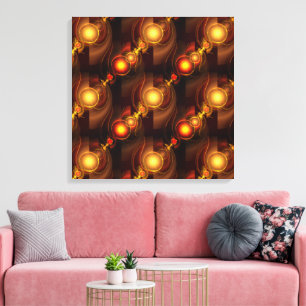 Gold Modern Boho Elegant Abstract Art Pattern #501 Canvas Print