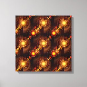 Gold Modern Boho Elegant Abstract Art Pattern #501 Canvas Print