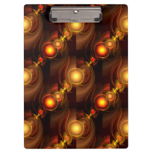 Gold Modern Boho Elegant Abstract Art Pattern #501 Clipboard