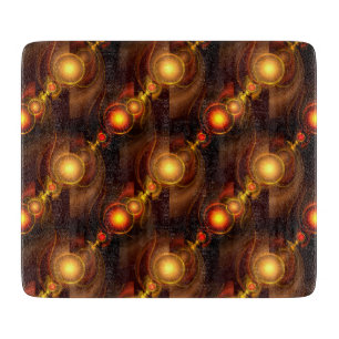 Gold Modern Boho Elegant Abstract Art Pattern #501 Cutting Board