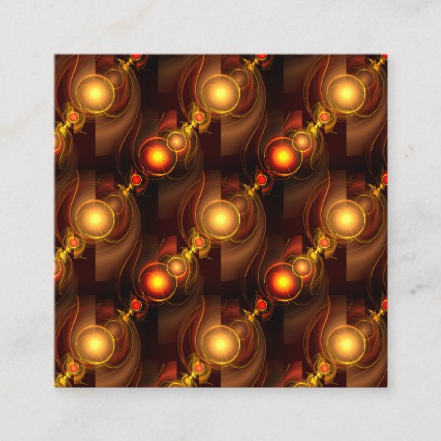 Gold Modern Boho Elegant Abstract Art Pattern #501 Enclosure Card (Front)