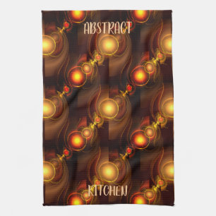 Gold Modern Boho Elegant Abstract Art Pattern #501 Kitchen Towel