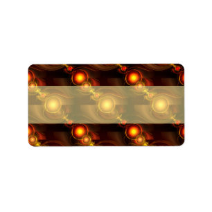 Gold Modern Boho Elegant Abstract Art Pattern #501 Label