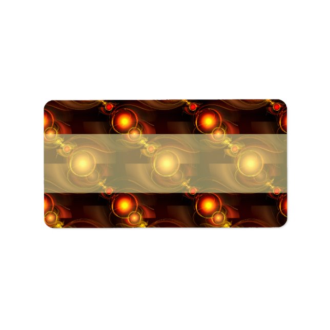 Gold Modern Boho Elegant Abstract Art Pattern #501 Label (Front)