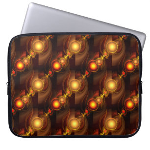 Gold Modern Boho Elegant Abstract Art Pattern #501 Laptop Sleeve