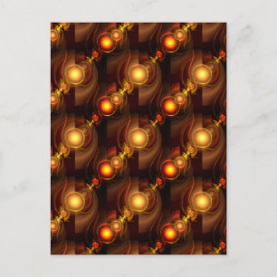 Gold Modern Boho Elegant Abstract Art Pattern #501 Postcard