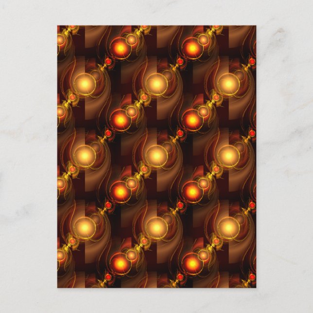 Gold Modern Boho Elegant Abstract Art Pattern #501 Postcard (Front)