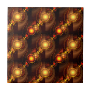 Gold Modern Boho Elegant Abstract Art Pattern #501 Tile